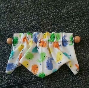 Dollhouse miniature 1:12 scale valance with rod